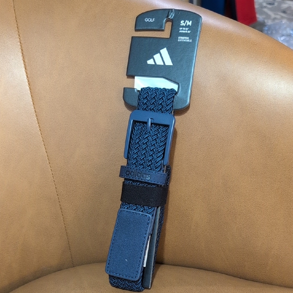 Adidas Navy Braided Golf Belt S/M Small/Medium